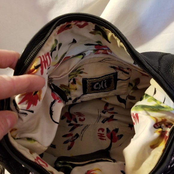 Chi Carlos Falchi hobo bag leather snakeskin black - Picture 6 of 8